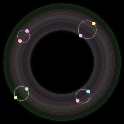 Paths of #597_8, a 8-body orbit