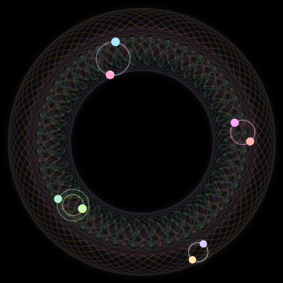 Paths of #631_8, a 8-body orbit