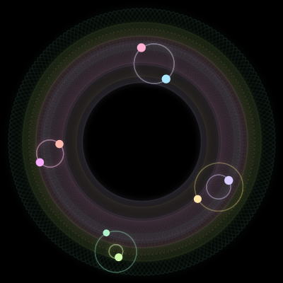 Paths of #639_8, a 8-body orbit