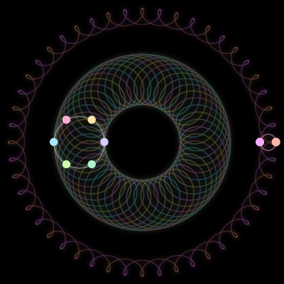 Paths of #659_8, a 8-body orbit