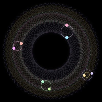 Paths of #686_8, a 8-body orbit