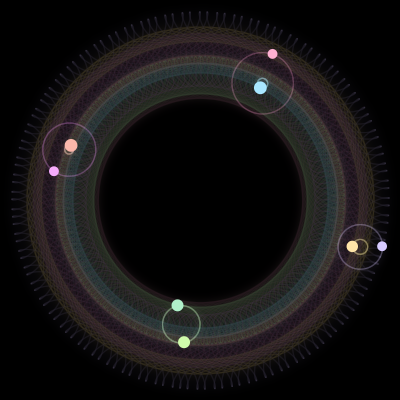 Paths of the 8 bodies of #748_8