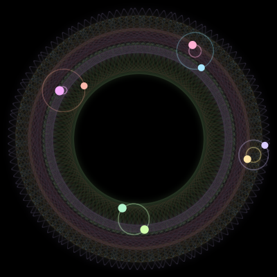 Paths of #763_8, a 8-body orbit