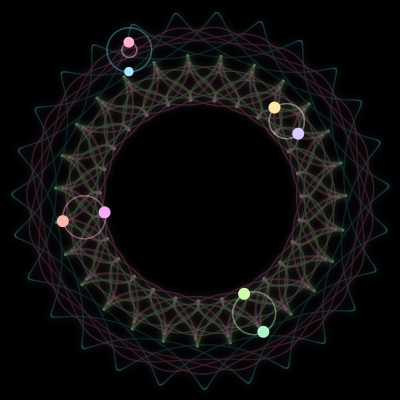 Paths of #802_8, a 8-body orbit