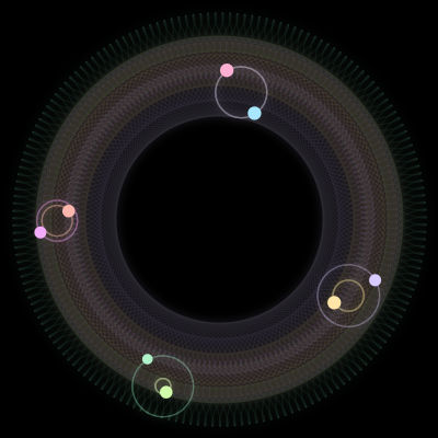 Paths of #817_8, a 8-body orbit