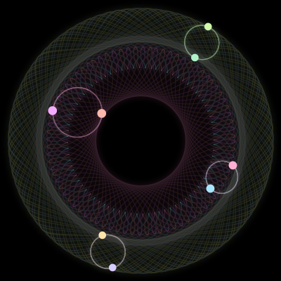 Paths of #822_8, a 8-body orbit