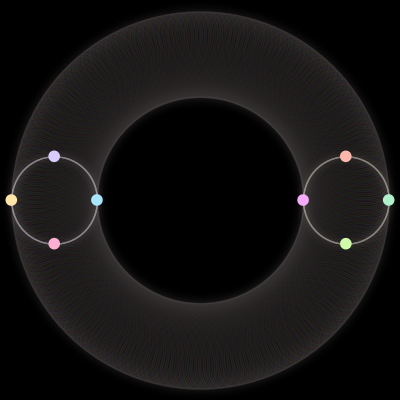 Paths of #83_8, a 8-body orbit