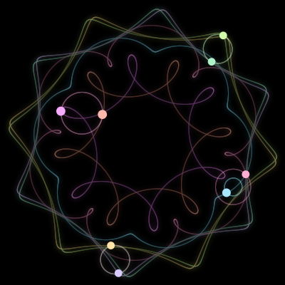 Paths of #840_8, a 8-body orbit