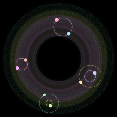 Paths of #856_8, a 8-body orbit
