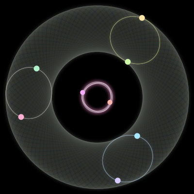Paths of #870_8, a 8-body orbit