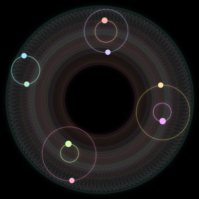 Paths of #874_8, a 8-body orbit