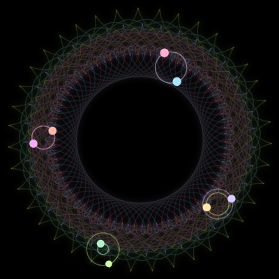 Paths of #906_8, a 8-body orbit