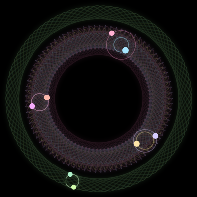 Paths of #957_8, a 8-body orbit