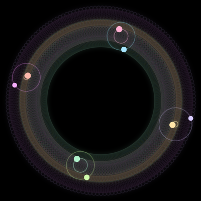 Paths of #958_8, a 8-body orbit
