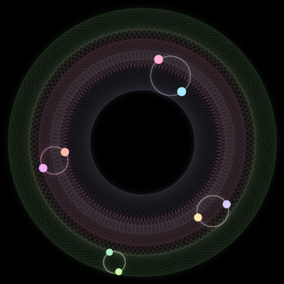 Paths of #986_8, a 8-body orbit