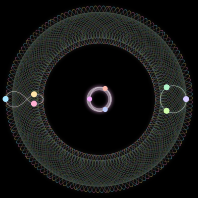 Paths of the 9 bodies of #1585_9