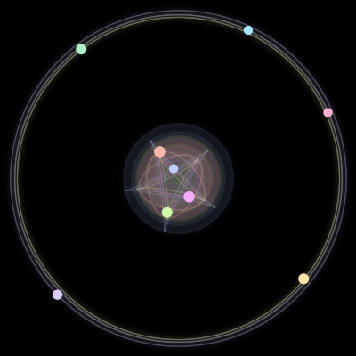 Paths of #2389_9, a 9-body orbit