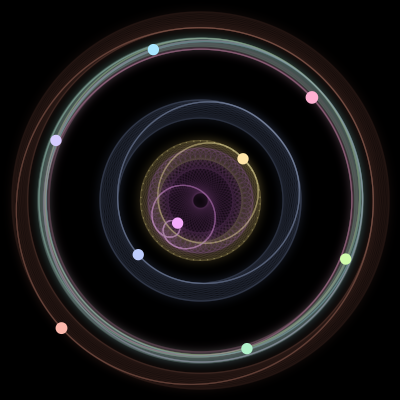 Paths of #24_9, a 9-body orbit