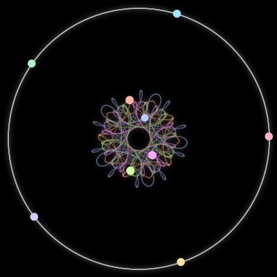 Paths of #310_9, a 9-body orbit