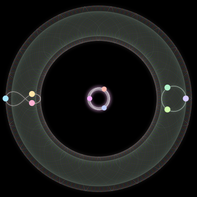 Paths of #572_9, a 9-body orbit
