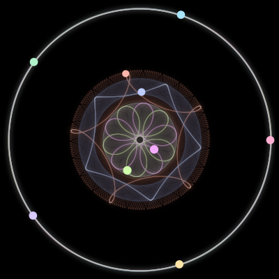 Paths of #59_9, a 9-body orbit
