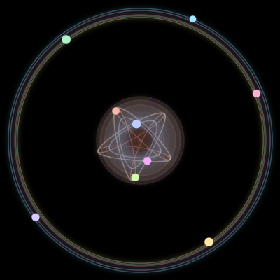 Paths of #790_9, a 9-body orbit