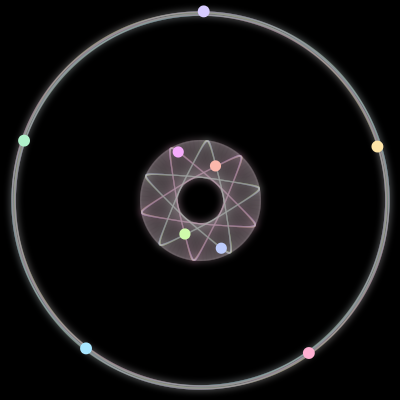 Paths of #793_9, a 9-body orbit