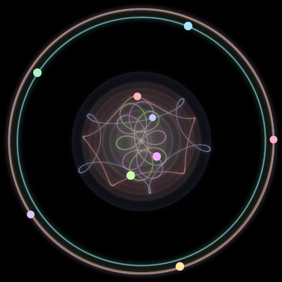 Paths of #89_9, a 9-body orbit